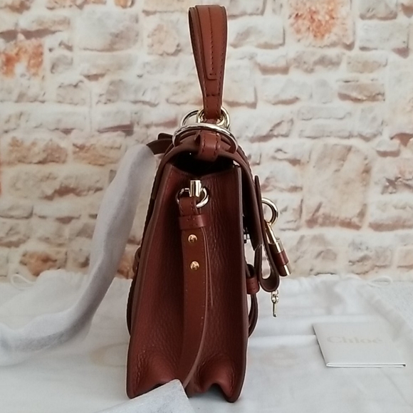 New Chloe Aby Mini Lock & Key Top-Handle Bag - Picture 4 of 15